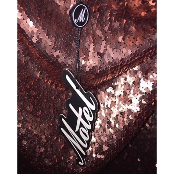 Motel Cherry Copper Sequin Mini Nasty Gal NWT - Picture 3 of 5